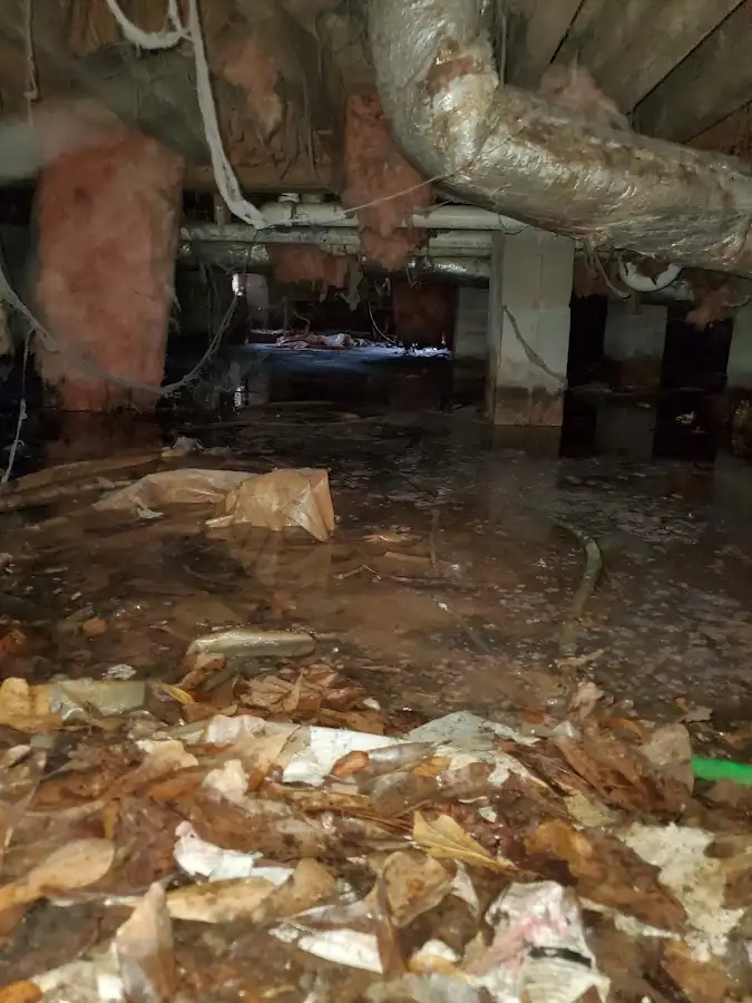 Crawl space flood assessment for Commercial Water Damage Restoration in Carlisle